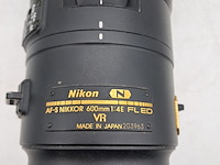 Camera lens, nikon, af-s nikkor 600mm 1:4e fl ed vr - afbeelding 4 van  12