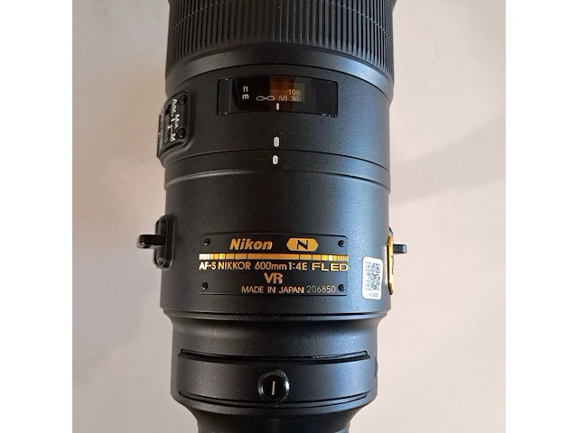 Camera lens, nikon, af-s nikkor 600mm 1:4e fl ed vr - afbeelding 7 van  10