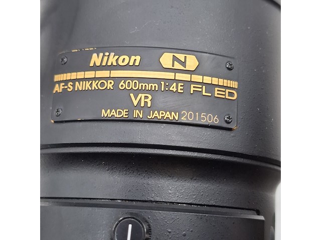 Camera lens, nikon, af-s nikor 600mm 1:4e fl ed - afbeelding 5 van  10