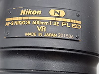Camera lens, nikon, af-s nikor 600mm 1:4e fl ed - afbeelding 5 van  10