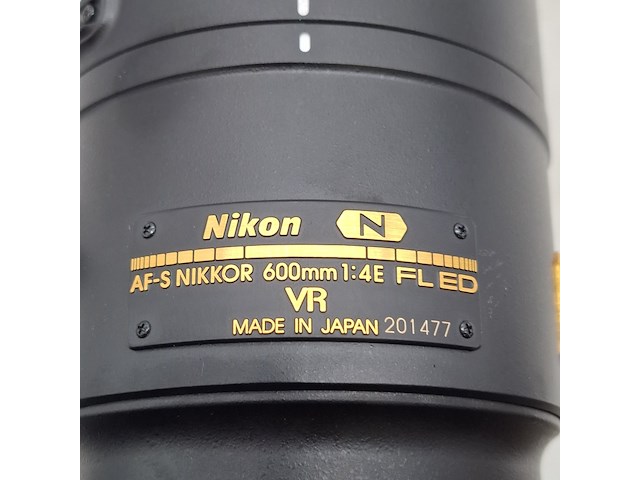 Camera lens, nikon, af-s nikor 600mm 1:4e fl ed - afbeelding 9 van  12