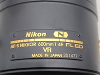 Camera lens, nikon, af-s nikor 600mm 1:4e fl ed - afbeelding 9 van  12