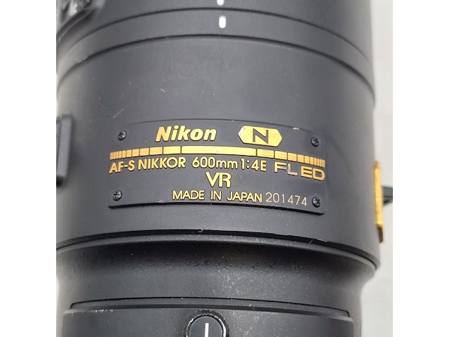 Camera lens, nikon, af-s nikor 600mm 1:4e fl ed - afbeelding 7 van  11