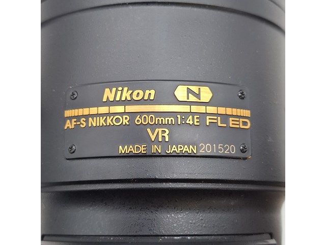 Camera lens, nikon, af-s nikor 600mm 1:4e fl ed - afbeelding 5 van  10