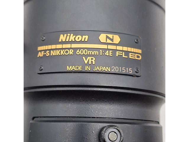 Camera lens, nikon, af-s nikor 600mm 1:4e fl ed - afbeelding 5 van  10
