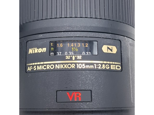 Cameralens, nikon, af-s micro nikkor 105mm 1:2.8g ed - afbeelding 5 van  8