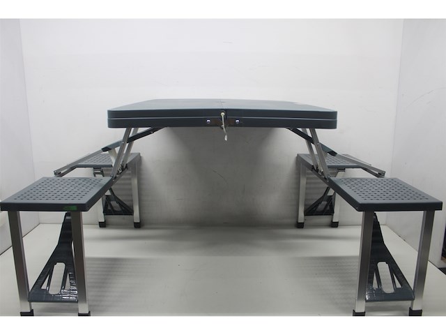 Camp-gear picknicktafel basic opvouwbaar grijs - afbeelding 4 van  5