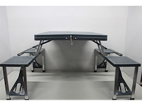 Camp-gear picknicktafel basic opvouwbaar grijs - afbeelding 4 van  5