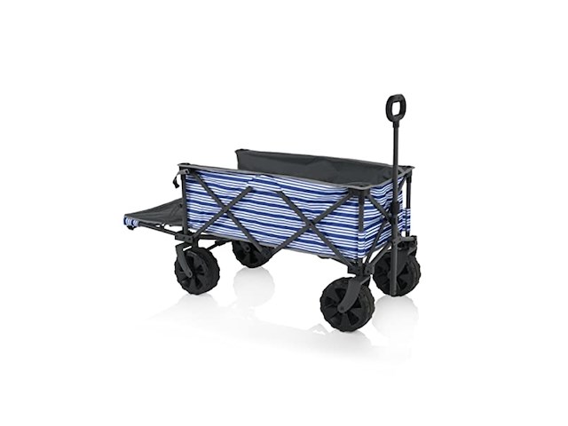 Campart saint-michel folding handcart, 80 l blauw/wit - afbeelding 1 van  5