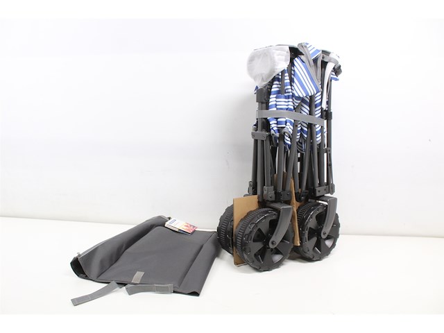 Campart saint-michel folding handcart, 80 l blauw/wit - afbeelding 5 van  5