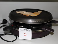 Camping raclette grill tefal met zes pannetjes. 850 watt