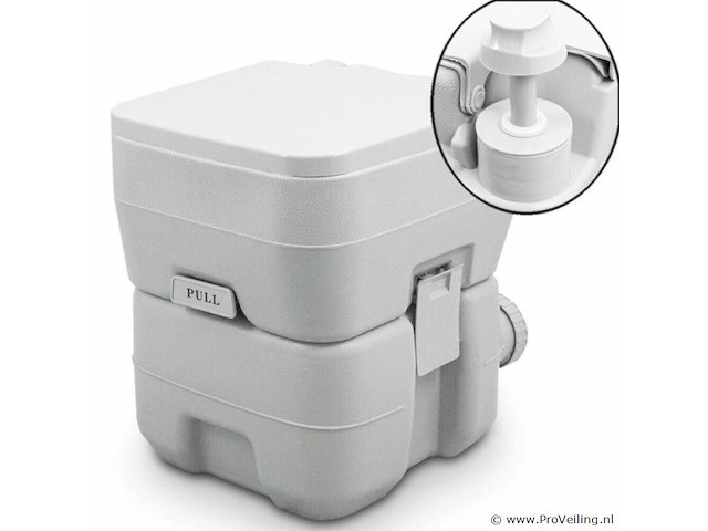 Campingtoilet / kampeer wc 20 liter 41,5 x 36,5 x 42cm - afbeelding 1 van  5
