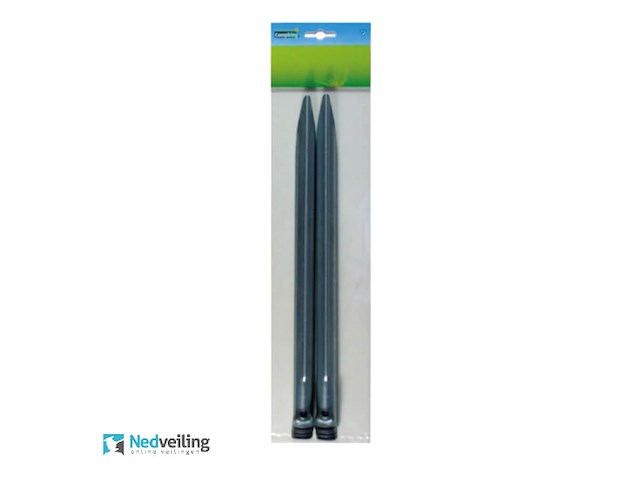 Campking tentharingen half rond 24 cm staal 10 stuks (doos q2) - afbeelding 2 van  3