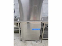 Campri - rvs-korvenvaatwasmachine compleet met aan/afvoertafel spoelkraan en waterontharder - afbeelding 7 van  10