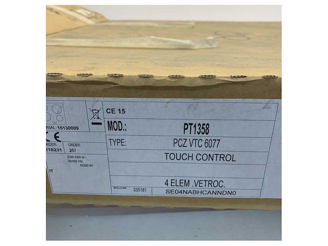 Can marine build-in ceramic hob 4-burner electric 230v - pt1358 - afbeelding 3 van  3