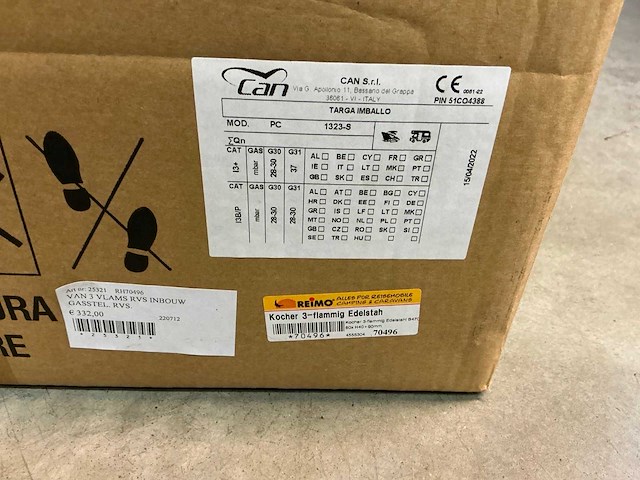 Can pc 1323-s 3-pits gasstel - afbeelding 3 van  3