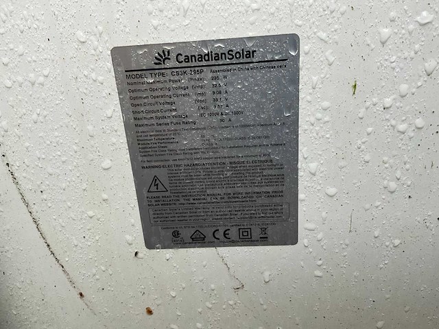 Canadian solar cs3k-296p zonnepaneel (56x) - afbeelding 4 van  4