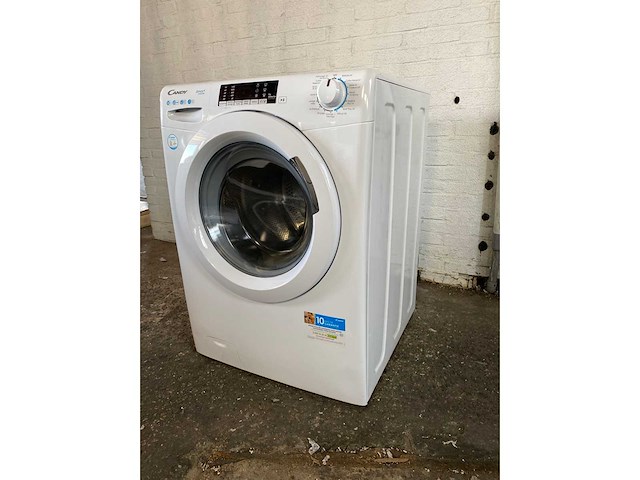 Candy smart inverter cs1412tme/fr wasmachine voorlader 12 kg 1400 rpm wit duits display - afbeelding 2 van  4
