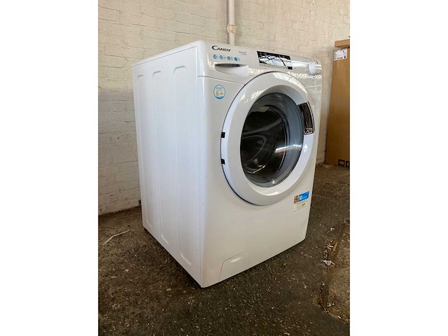 Candy smart inverter cs1412tme/fr wasmachine voorlader 12 kg 1400 rpm wit duits display - afbeelding 3 van  4