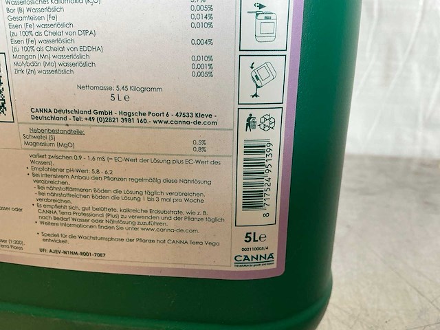 Canna terra flores plantenvoeding - 5l (7x) - afbeelding 3 van  5