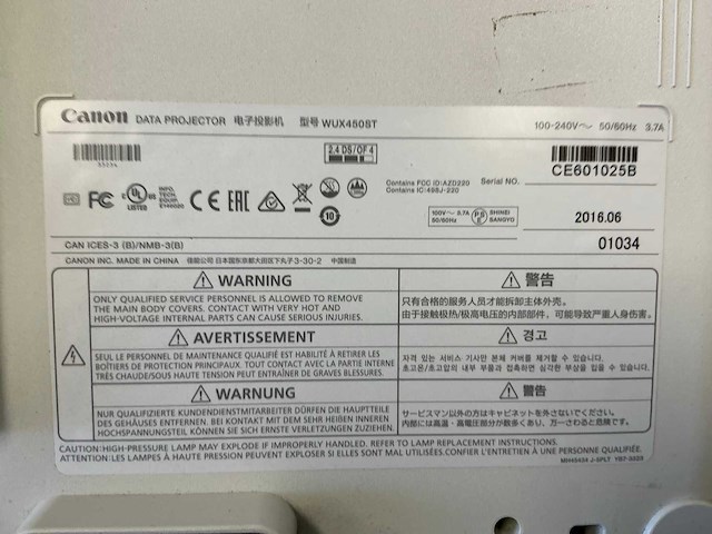 Canon - wux450st - - beamers & projectie (2x) - afbeelding 1 van  9