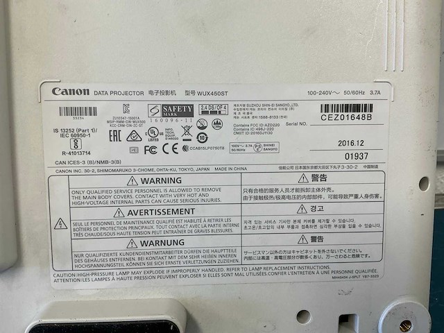 Canon - wux450st - - beamers & projectie - afbeelding 2 van  9
