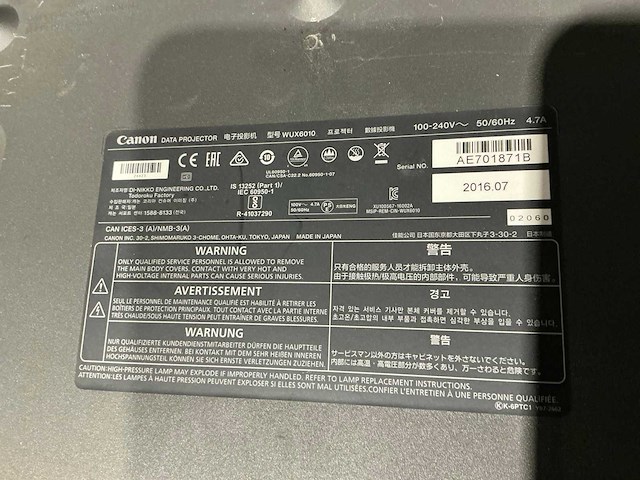 Canon - wux6010 - - beamers & projectie - afbeelding 8 van  8