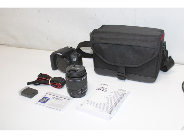 Canon eos 2000d + 1855mm dc + 16gb geheugenkaart + cameratas sb130 zwart - afbeelding 5 van  5