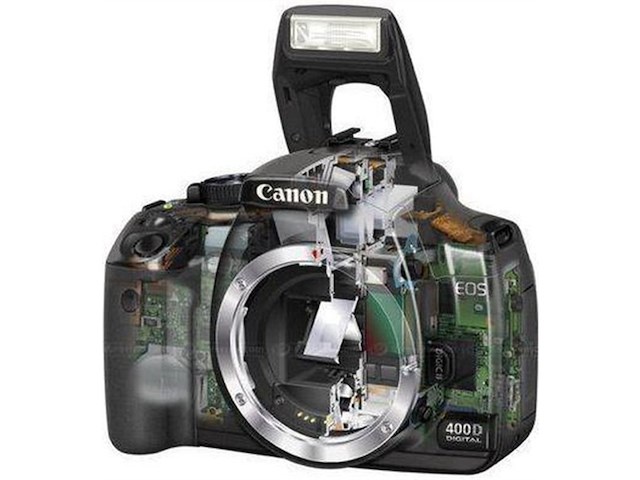Canon eos 400d body 10 mp cmos 3888 x 2592 pixel zwart - afbeelding 1 van  3