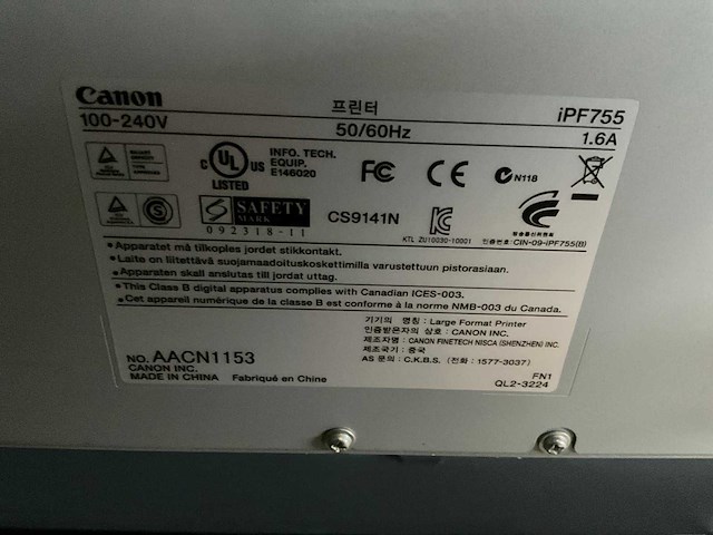 Canon ipf755 plotter - afbeelding 9 van  12