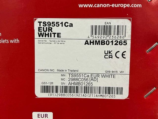 Canon pixma ts9551ca printer - afbeelding 2 van  11