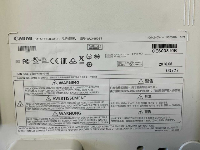 Canon wux450st 2016 projector (4x) - afbeelding 4 van  13