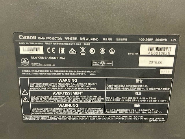 Canon wux6010 projector (5x) - afbeelding 3 van  12
