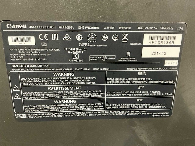Canon wux6010 projector - afbeelding 2 van  11