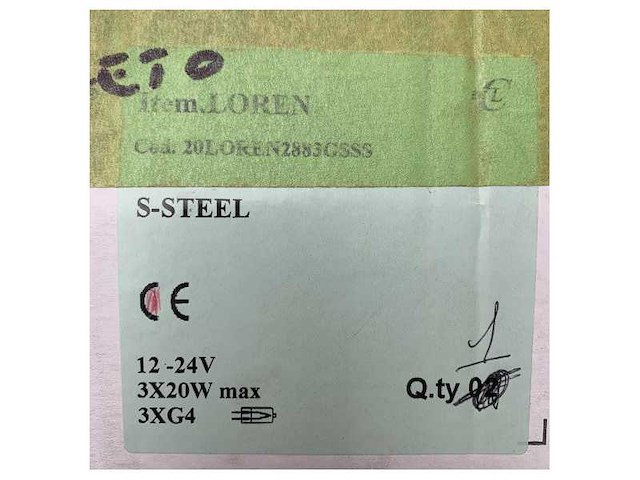 Cantalupi 20loren2883gsssss stainless steel 3-spotlight fixture - afbeelding 5 van  7