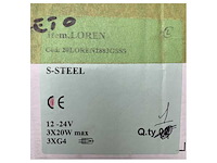 Cantalupi 20loren2883gsssss stainless steel 3-spotlight fixture - afbeelding 5 van  7