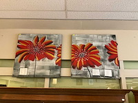 Canvas - tweeluik - gerbera - afbeelding 1 van  3