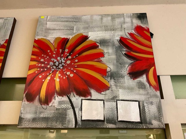 Canvas - tweeluik - gerbera - afbeelding 3 van  3