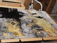 Canvas 120 x 80 gold gezicht 1x - afbeelding 2 van  3