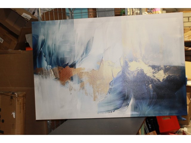 Canvas 120 x 80 nr i bluw wirt geel - afbeelding 2 van  3