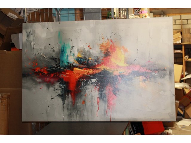 Canvas 120 x 80 nr j veelkleuren - afbeelding 1 van  3