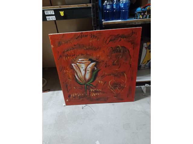 Canvas tulp 100 x 100 cm aantal 1 stuks. - afbeelding 1 van  3