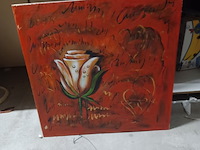 Canvas tulp 100 x 100 cm aantal 1 stuks. - afbeelding 3 van  3