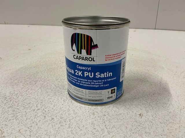 Caparol aqua 2k pu satin lak 0,615l (10x) “ongebruikt” - afbeelding 1 van  1