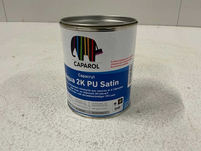 Caparol aqua 2k pu satin lak 0,615l (6x) “ongebruikt” - afbeelding 1 van  1