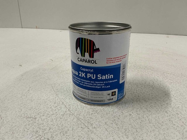 Caparol aqua 2k pu satin lak 0,615l (8x) “ongebruikt” - afbeelding 1 van  1