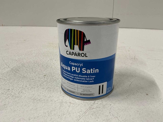 Caparol aqua pu satin verf 0,96l (2x) “ongebruikt” - afbeelding 1 van  1