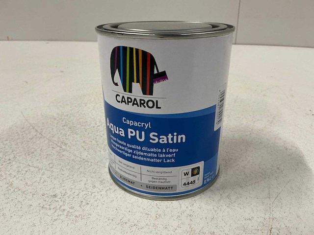 Caparol aqua pu satin verf 0,96l (6x) “ongebruikt” - afbeelding 1 van  1