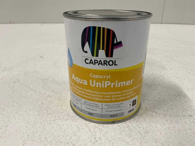 Caparol aqua uniprimer grondverf 0,96l (9x) “ongebruikt” - afbeelding 1 van  1