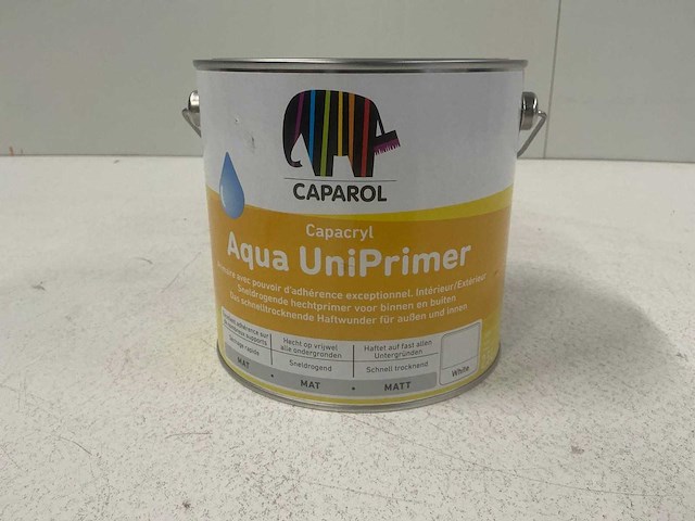 Caparol aqua uniprimer grondverf 2,5l (3x) “ongebruikt” - afbeelding 1 van  1